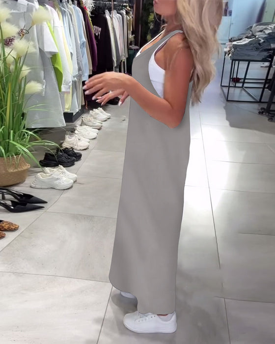 Klänning Slimmande Hängslen Casual