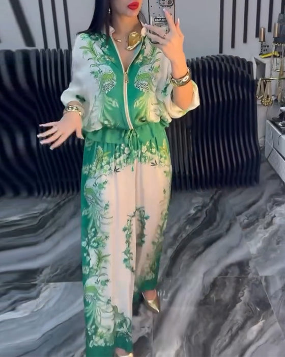 Kostym med Vida Ben Temperament Ståkrage Dragkedja