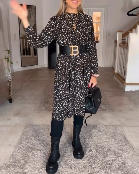 Vintage klänning med tryck