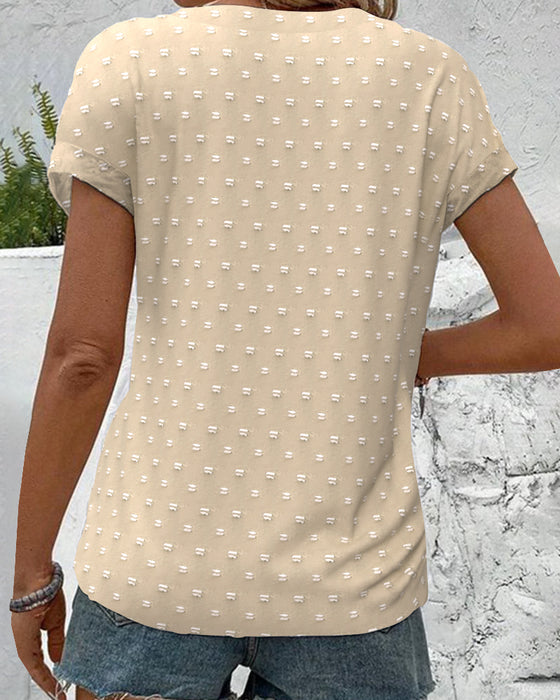 Blus Med Drop Shoulder I Blått