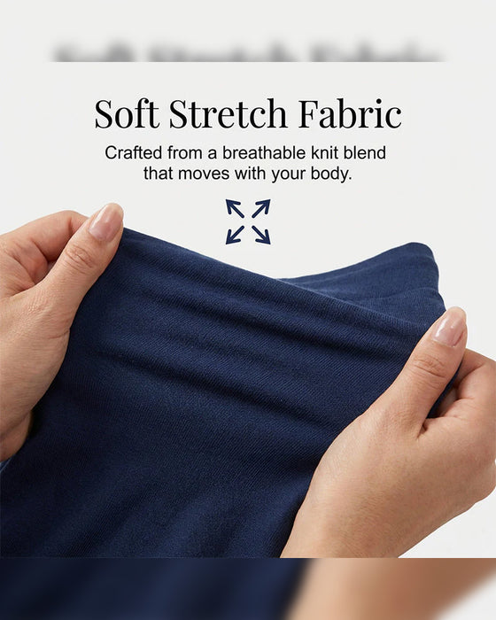 Enfärgade avskurna loungebyxor med fickor