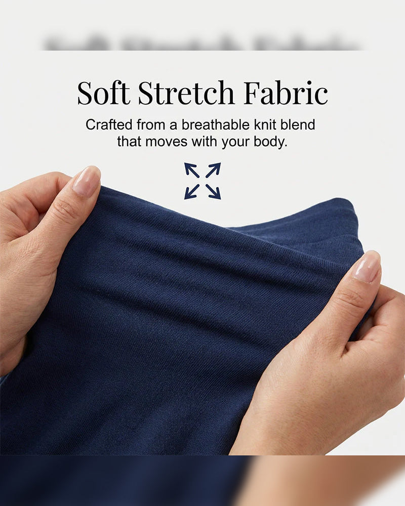 Enfärgade avskurna loungebyxor med fickor