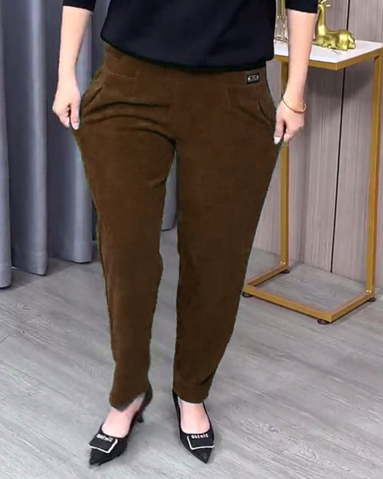 Enfärgade Stretchiga Skinnybyxor