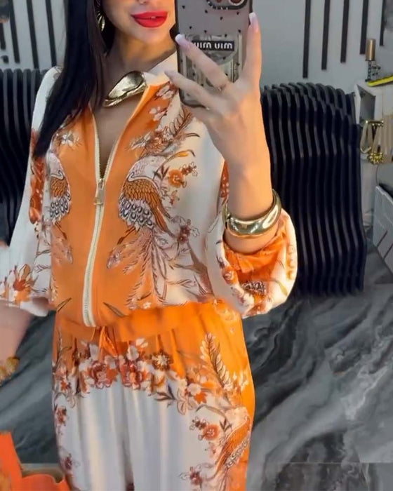 Kostym med Vida Ben Temperament Ståkrage Dragkedja