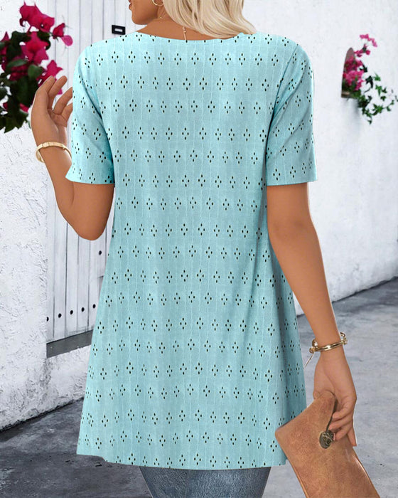 Blus Falsk Tvådelad Tryckt