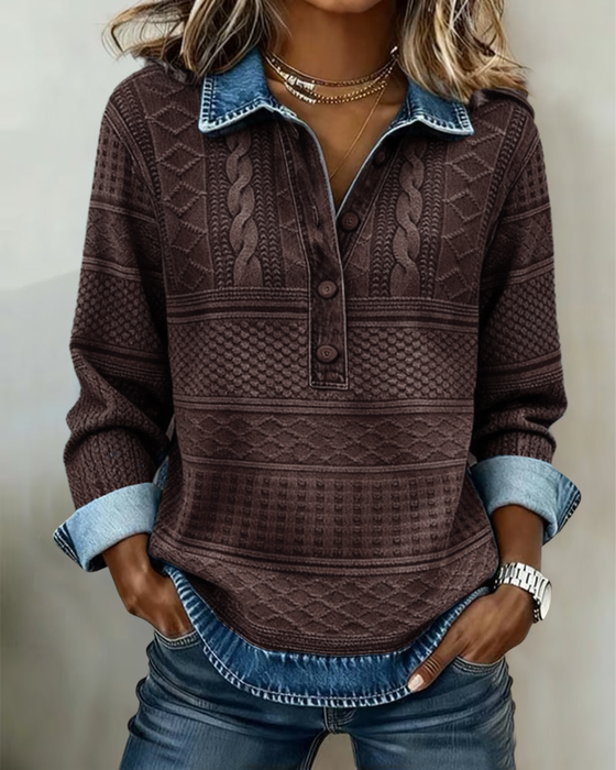 Tröja Modern Halvknäppt Slag