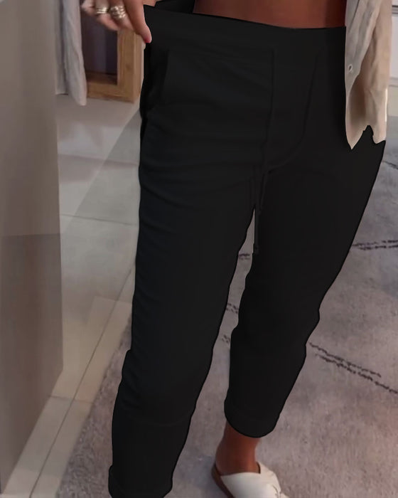 Pennbyxor Avslappnade Med Dragsko