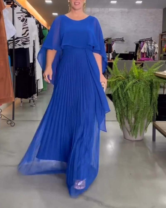 A-formad maxiklänning med rund halsringning