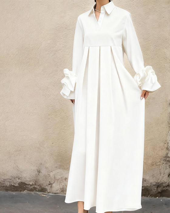 Klänning Mode Skjortkrage Vid