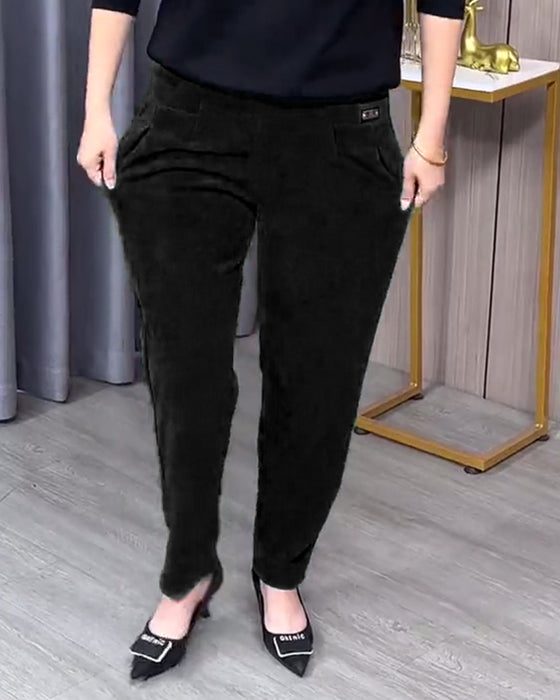 Enfärgade Stretchiga Skinnybyxor