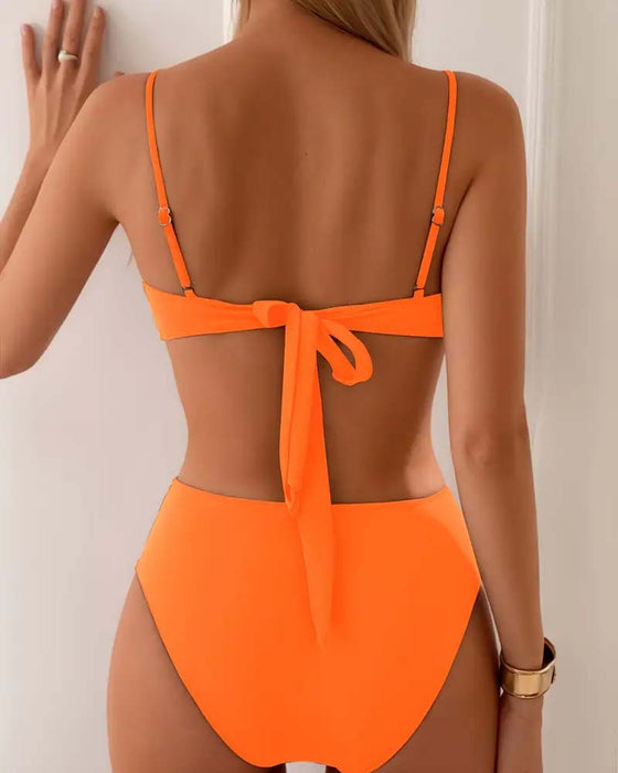 Bikini Sexig Modern Två-Delad