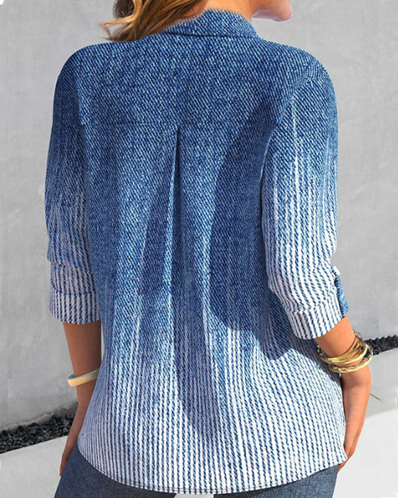 Bröst blusar med fickan