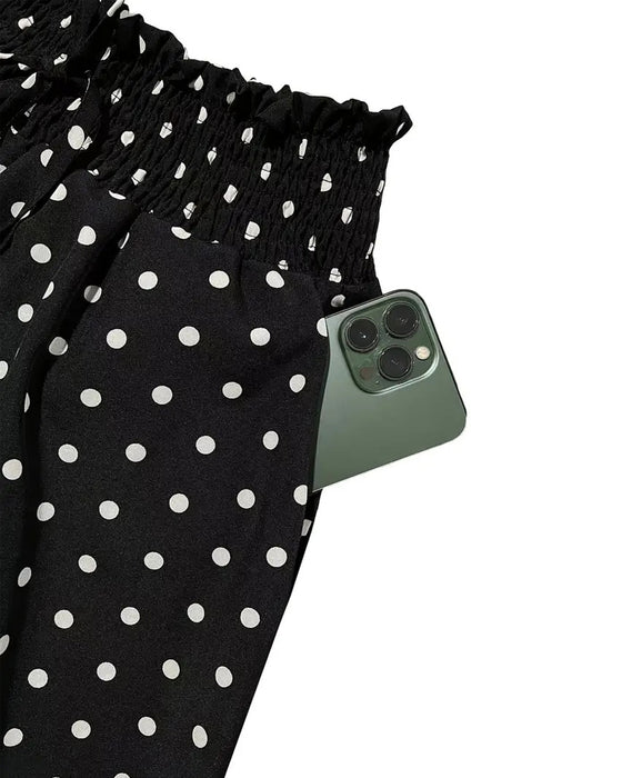 Byxor Polka Punkt Tryck Lång