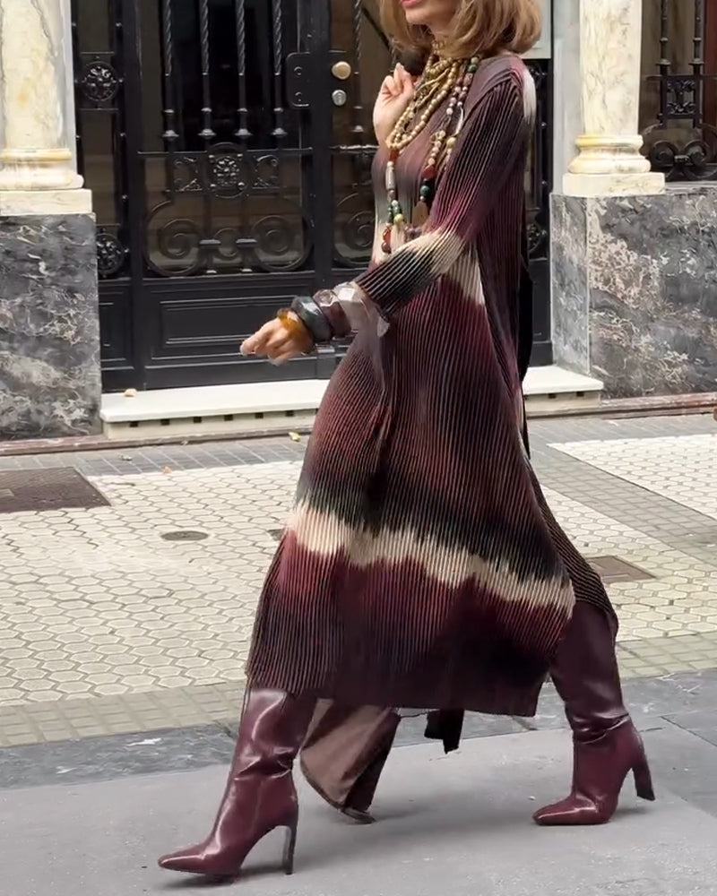 Klänning Moderiktig Gradient Veckad