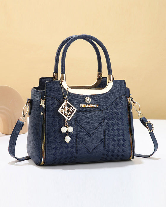 Väska Kvinna'S V-Stygn Topphandtag Satchel