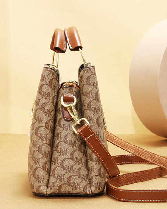 Handväska Retro Stiligt Tryckt