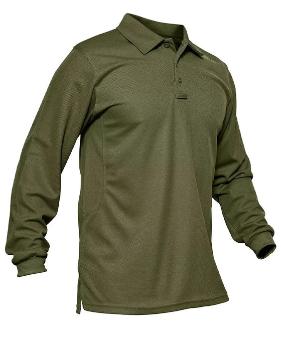 T-Shirt Polo Krage Lång Ärm Avslappnad