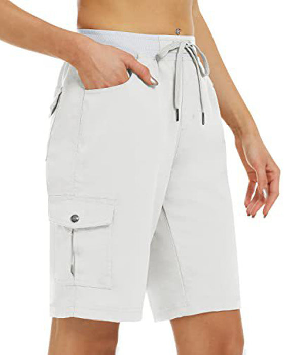 Kvinnors Shorts Snabbtorkande Cargoshorts Med Fickor
