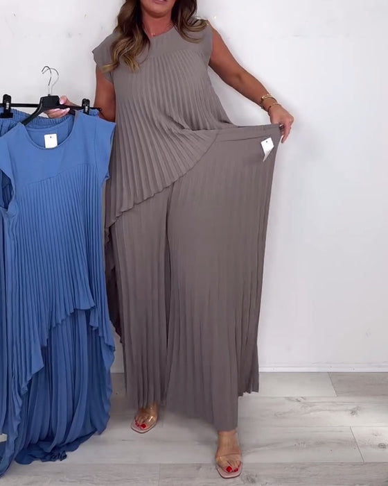 Kostym Moderiktig Streetstil Enfärgad Tvådelad