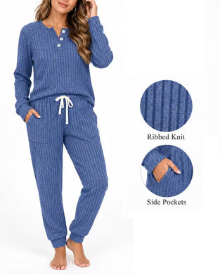 Kostym Henley Krage Randig Stickad
