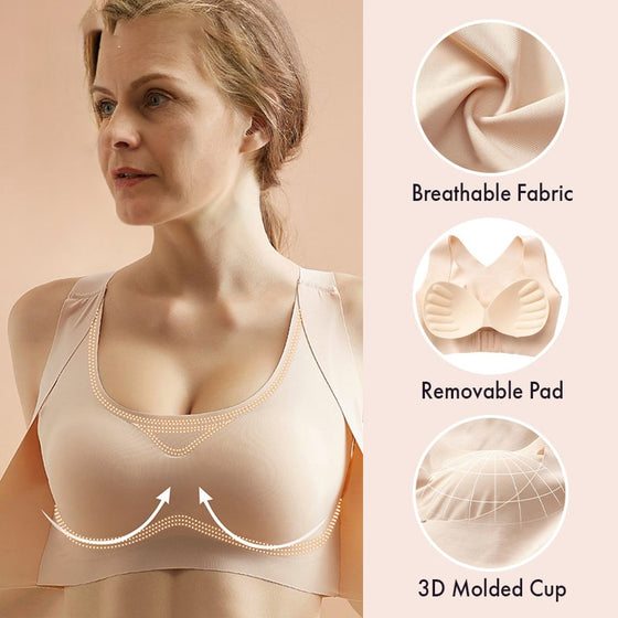 Push-up Behå med Ryggstöd & Sömlös Design