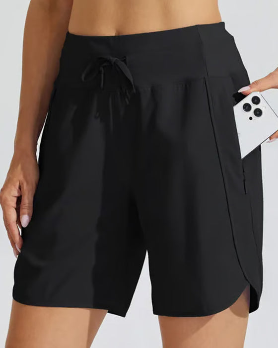 Midjaresande Träningsshorts Med Magkontroll