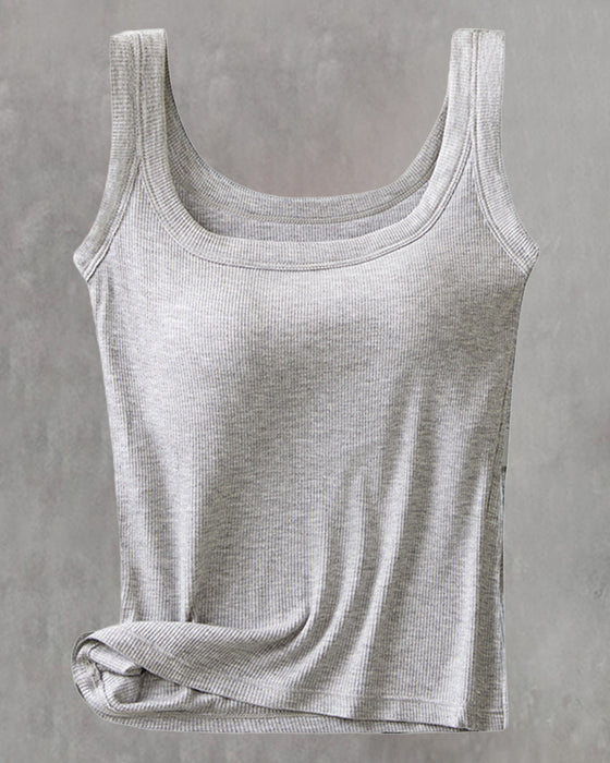 Linne I Enfärgat Med Inbyggd Bh