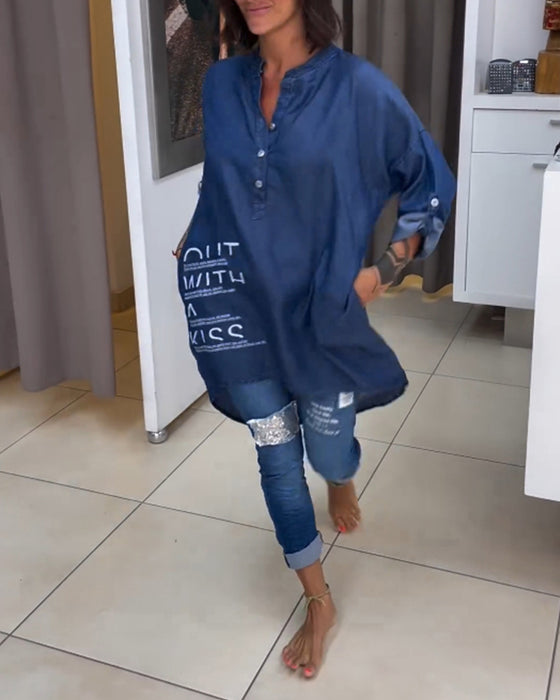 Oregelbunden knapp med bokstavstryck