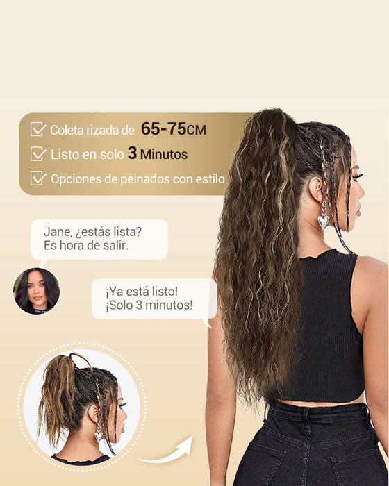 Lång Yvig Och Lockig Hårförlängning