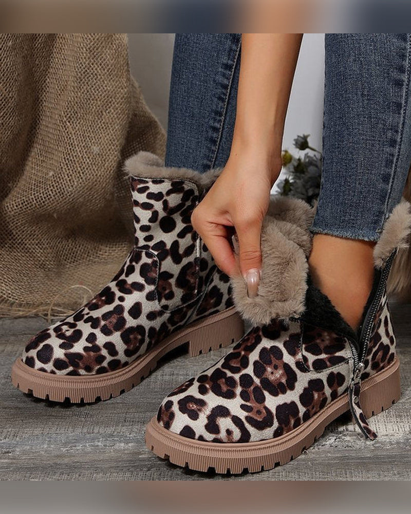 Damers Vinterstövlar Med Fleece