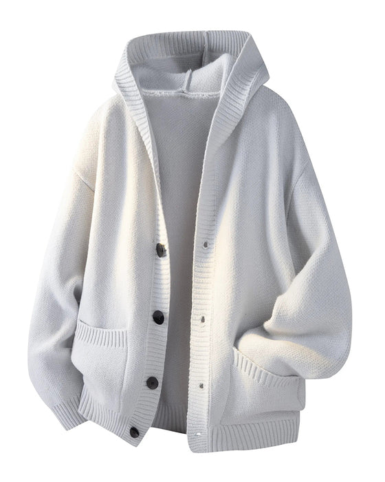 Cardigan Huva Knapp Ficka Herr