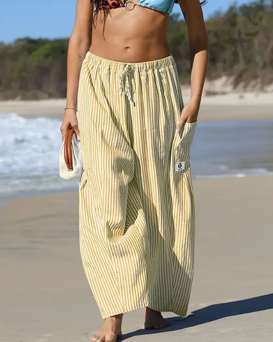 Byxor Casual Rutigt Mönster Cropped