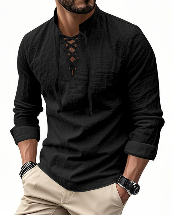 Skjorta Herr Ledig I Enfärgad – Klassisk, Bekväm & Mångsidig Att Kombinera 👔