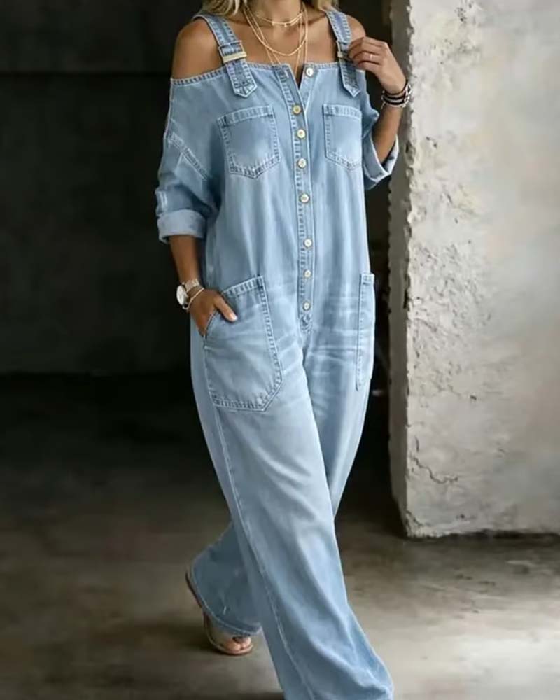 Jumpsuit Spagettiband Kall Axel Vida Ben Denim