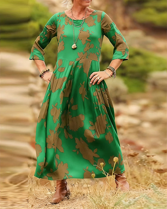 Klänning med retrotryck