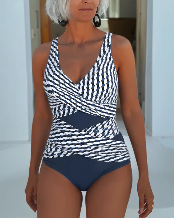 Bikini Med Cross-Over Design För Resort Casual Kläder