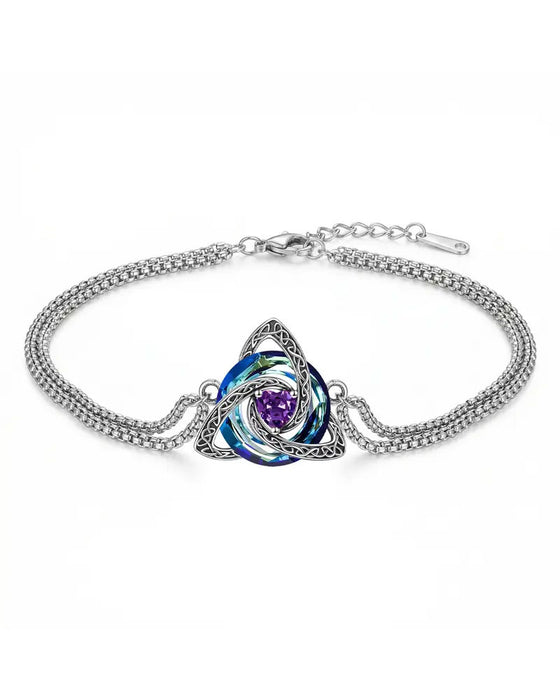 Armband Födelsesten Treenighetsknut