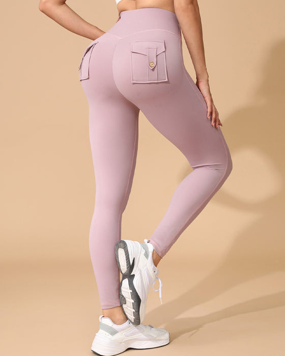 Byxa Ficka Enfärgad Slim Fit Yoga