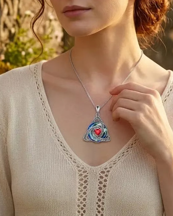 Födelsesten Keltisk Treenighetsknut Halsband ✨