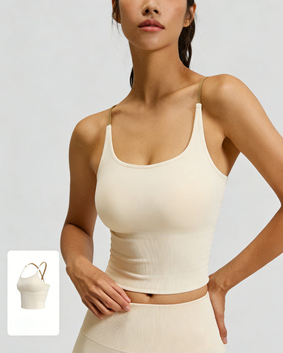 Linne Färgblock Korsande Spår