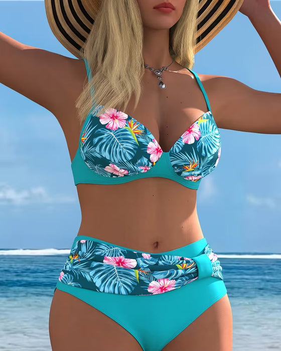 Bikini Tryckt Tvådelad Bh