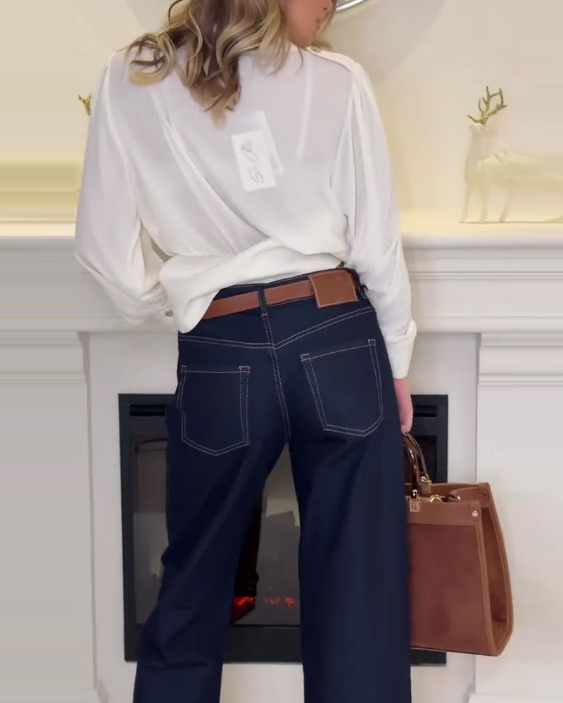 Topp Enfärgad Elegant Kostymkrage