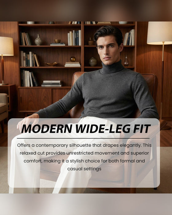 Byxor Herr Avslappnad Veckad Bred Ben