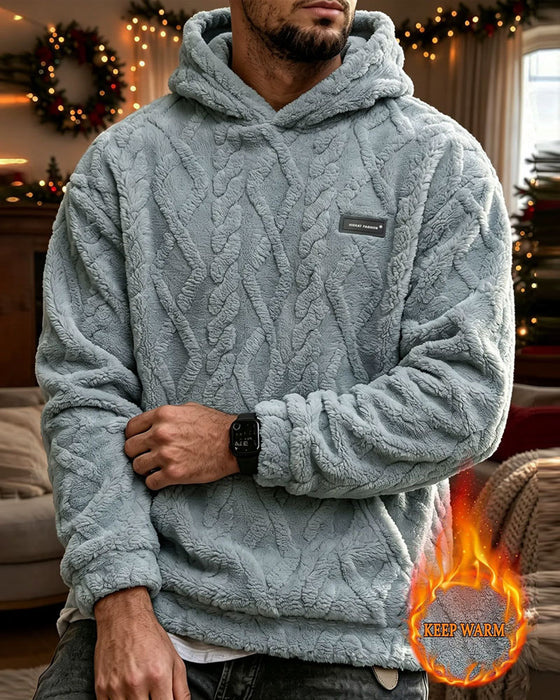Herr Vinter Jacquard Mönster Hoodie