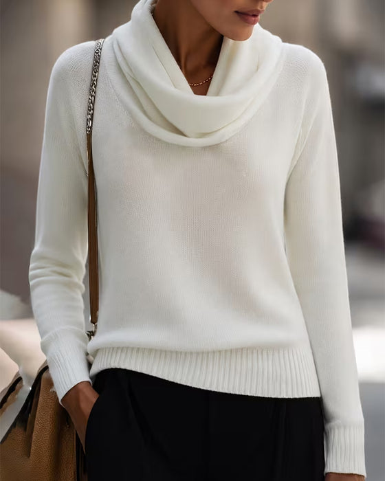 Pullover Mock Neck Slim Fit Lång Ärm