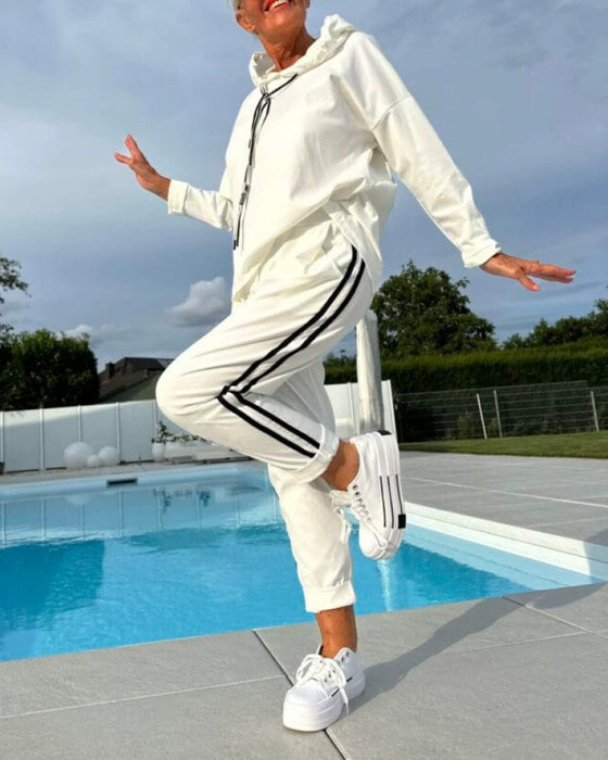 Kausal Tvådeltset Med Dammars Kapuzenhoodie Och Byxor