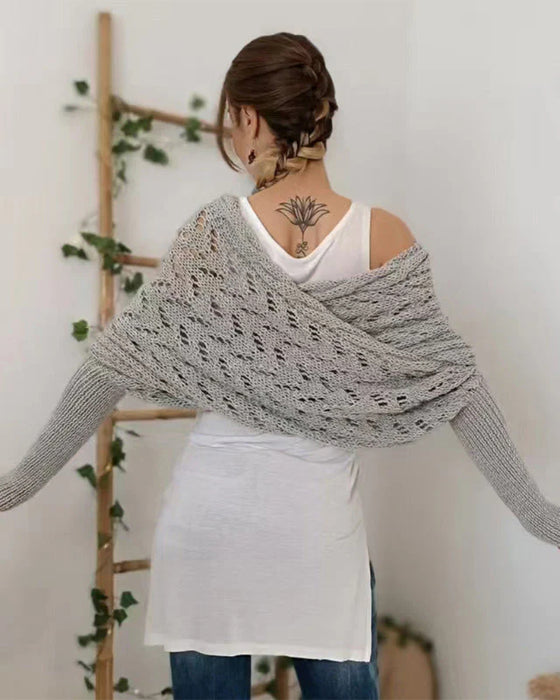 Halsduk Sjal Dam Modig Stickad