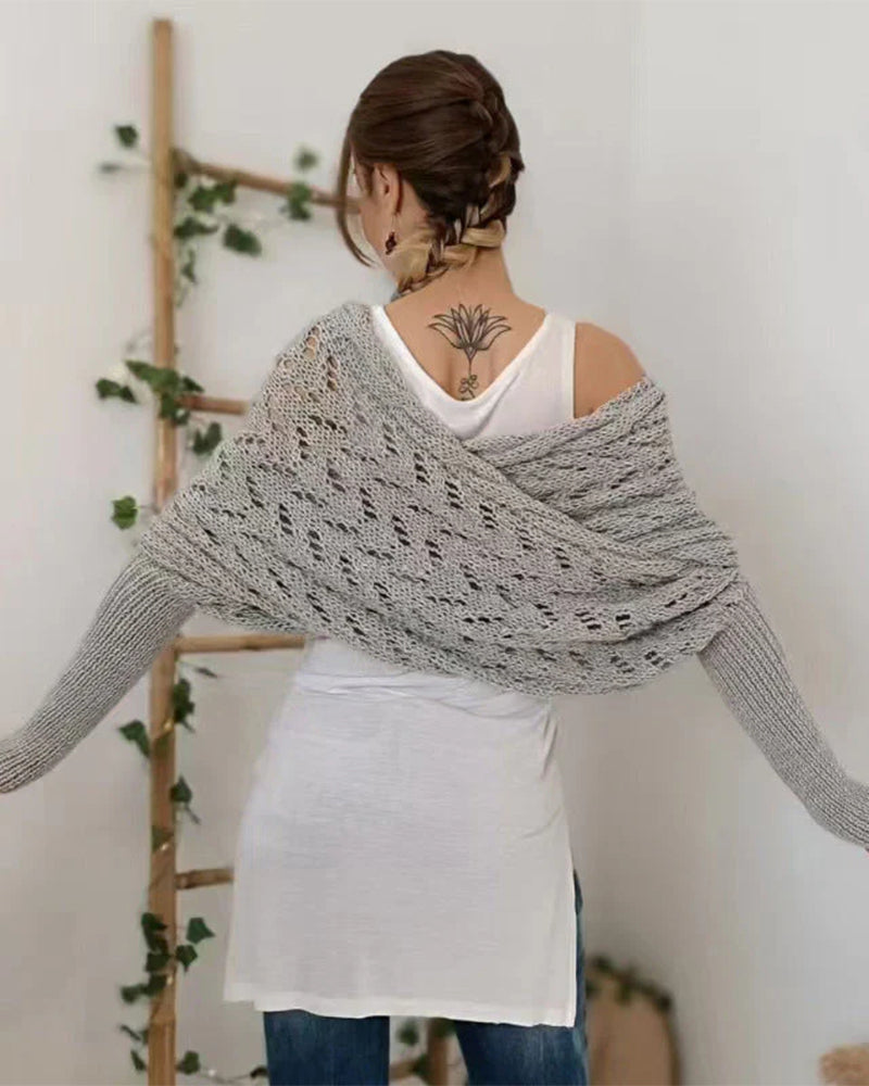 Halsduk Sjal Dam Modig Stickad