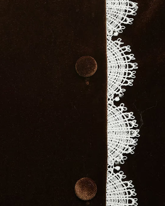 Top Med Spets Panel Detalj, V-Hals Design Och Feminint Stil