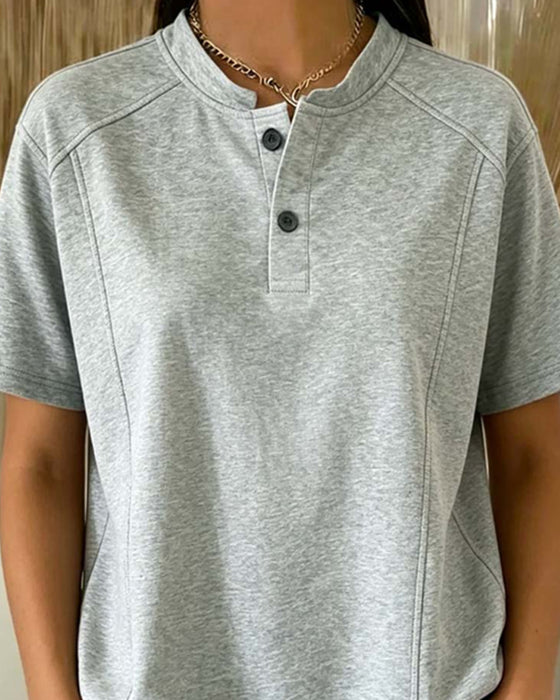 T-shirt Avslappnad Enfärgad